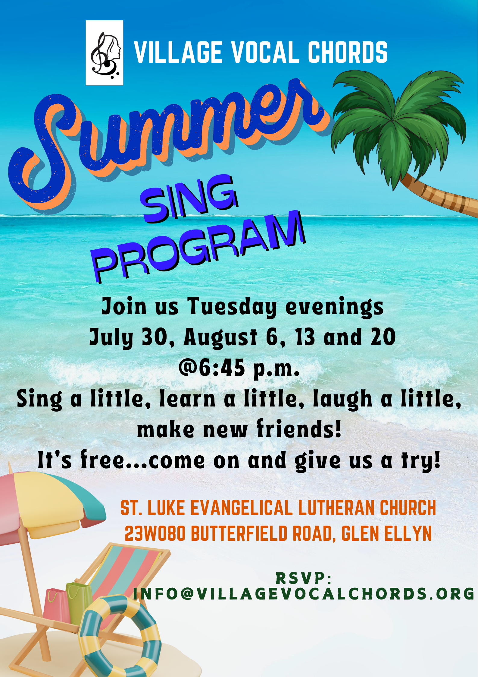 Summer Sing 🎶 - week 4 - Free Concert @7:15 pm